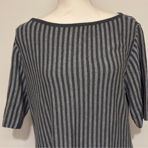 JustFab Black and White A-Line Midi Dress with Bateau Neckline, size 1X - Picture 4 of 8